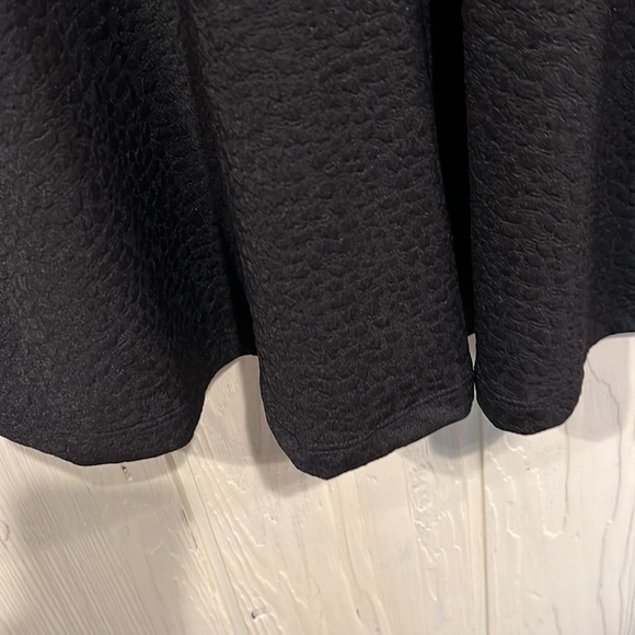 Poof Couture Black Dress Sheer Neckline Large MWT - Picture 4 of 11